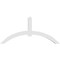 Ekena Millwork Archdale Architectural Grade PVC Gable Bracket, 96"W x 44"H x 6"D x 6"F, 11/12 Pitch GBP096X44X0606ARC00 - alternate 2